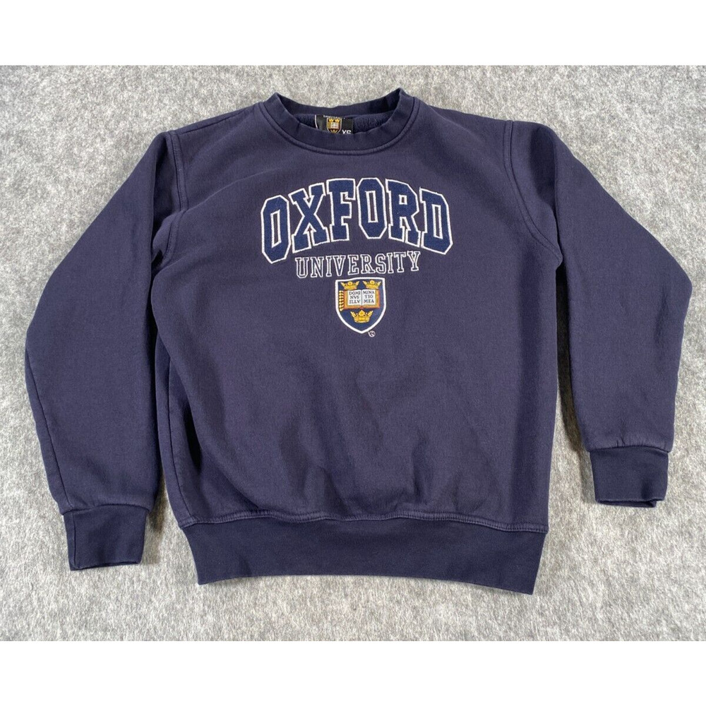 Oxford University Crew Neck Sweatshirt Womens XS Navy Campus Store